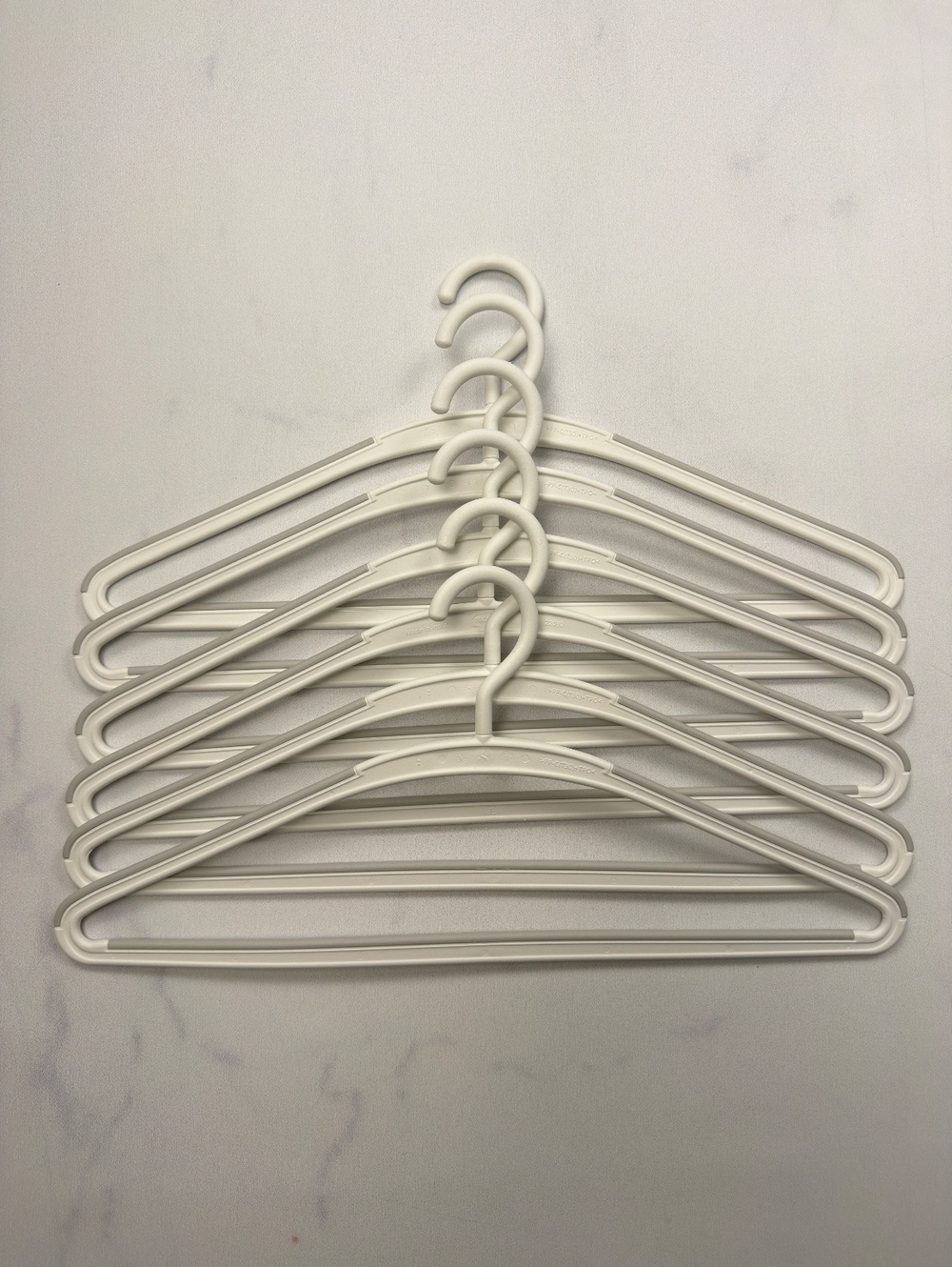 Ikea Adult White Plastic Clothes Hangers Set of 6